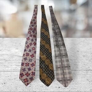 2 Milano and 1 vakko mens silk ties